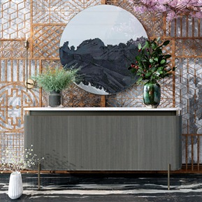 现代 边柜 端景柜 装饰品 摆件 陈设 背景墙 植物