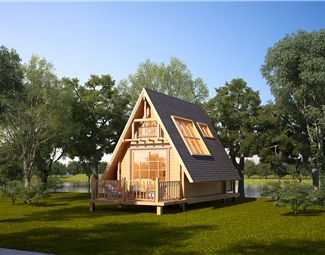 现代木质斜屋顶