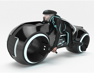 现代科幻摩托车