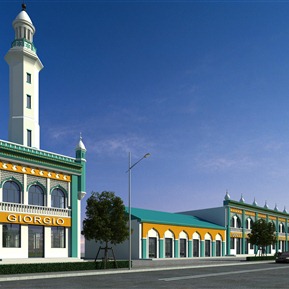 清真寺建筑 清真寺沿街