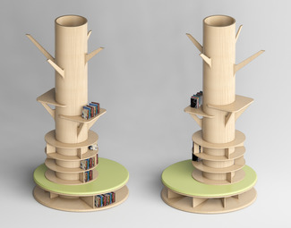 现代好看的书架