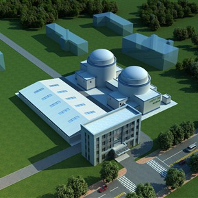 现代 鸟瞰图 供热办公楼场区鸟瞰