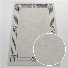 現(xiàn)代灰白色簇絨割圈組合聚丙烯地毯 方形地毯 VR