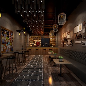 工业LOFT 清吧 餐饮 大厅 客房