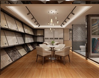 现代 专卖店 材料展示样板间
