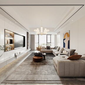 轻奢 客餐厅 客餐厅全景