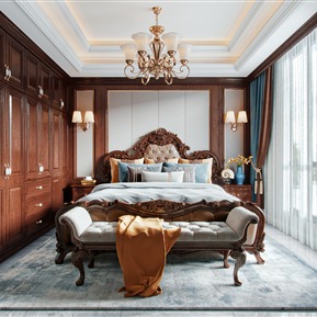 轻奢 卧室 奢华主卧室