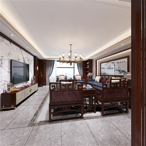 新中式 客餐厅 客厅餐厅