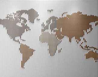 现代世界地图挂件