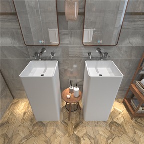 现代 洗手台 立柱盆产品洗手台