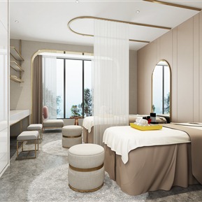 现代 spa 美容店包厢