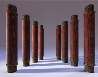 中式圆柱装饰3d模型下载