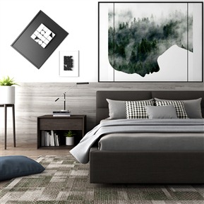 现代 背景双人床  床组合