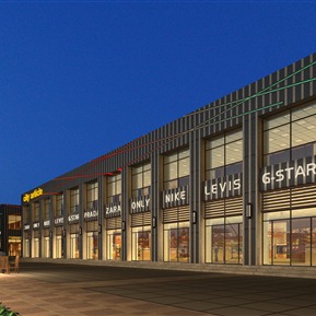 现代 商业街 商业沿街