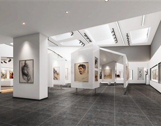 现代大学作品展示墙