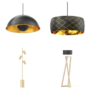 现代 灯具组合 吊灯