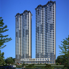 现代 住宅区 小区高层