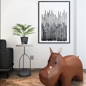 现代 凳子 儿童河马座椅边几挂画