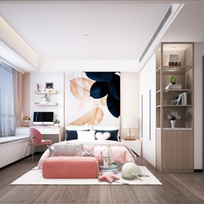 现代 儿童房 女孩房