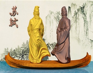 新中式古代雕塑