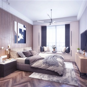 现代 卧室 极简主卧室