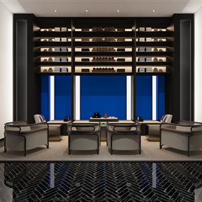 新中式 沙发茶几组合 书吧