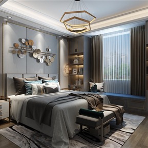轻奢 卧室 主次卧书房卫生间