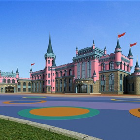 欧式 幼儿园建筑 城堡幼儿园