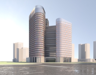 现代办公楼建筑效果图