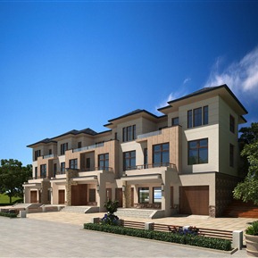 现代 双拼别墅 别墅