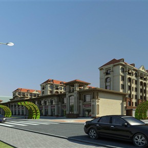 欧式 商业楼 商业会所沿街