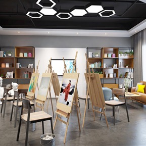 北欧 画室 儿童教室美术画室