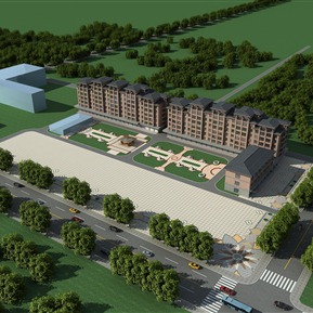 新中式 鸟瞰图 住宅鸟瞰