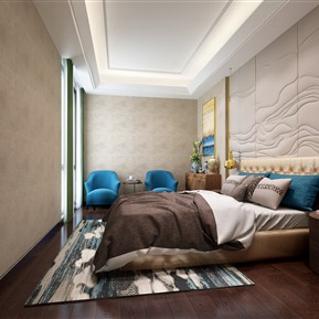 现代 卧室 老人房间