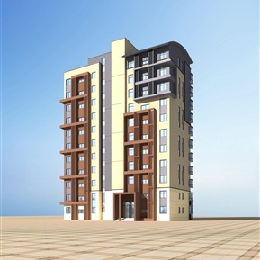 现代 住宅楼 小区住宅楼