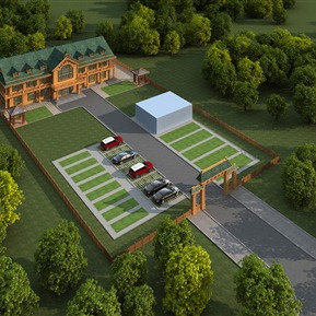 欧式 会所建筑 农家乐会所养老院