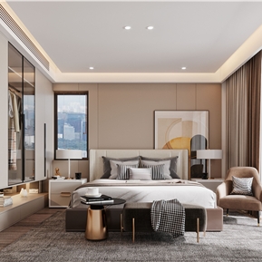 现代 卧室 主卧