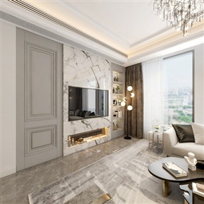 现代 客餐厅 客餐厅全景