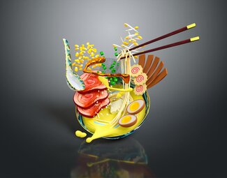 现代 面条 卡通面条 卡通食品 卡通食物