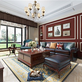 美式 客厅 客餐厅