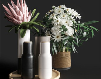 现代室内花瓶装饰