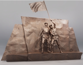 现代红军文化雕塑