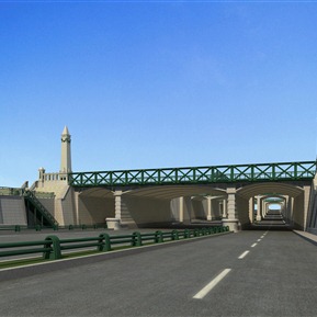 欧式 道路 地下通道