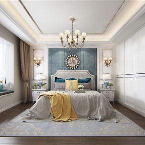 简欧 卧室 主卧室
