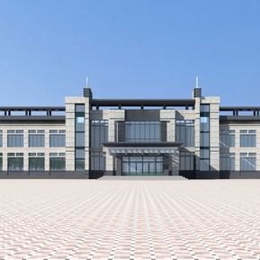 现代 办公楼 二层办公楼