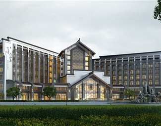 中式新中式多层建筑