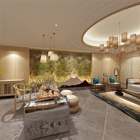 新中式 包间 大包厢