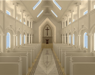 简欧教堂十字架3d模型下载