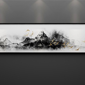 新中式 风景画 床头画