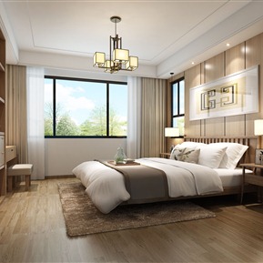 新中式 卧室 卧室床组合